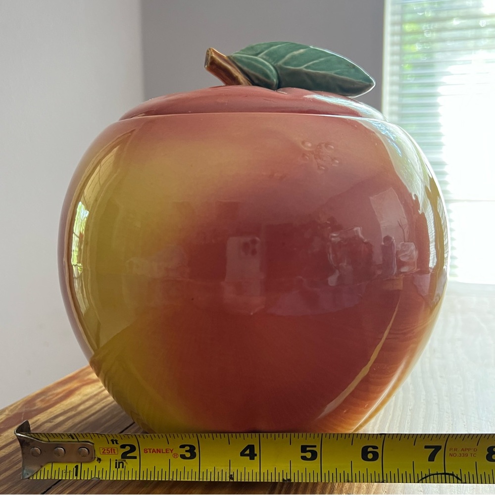 McCoy Cookie Jar Blushing Apple Vintage 1950’s Excellent NEW Condition! 🍎 - Picture 6 of 8